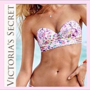 VS Splatter Paint Strapless Push-Up Bikini Top
